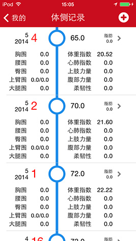 體測(cè)記錄